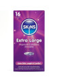 SKINS XL PRESERVATIVOS TALLA GRANDE PACK 16 UNIDADES DE LA MARCA SKINS