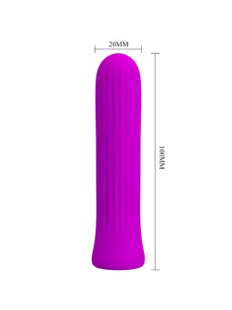 VIBRADOR RECARGABLE 12 VELOCIDADES SILICONA SUAVE DE LA MARCA PRETTY LOVE C-TYPE
