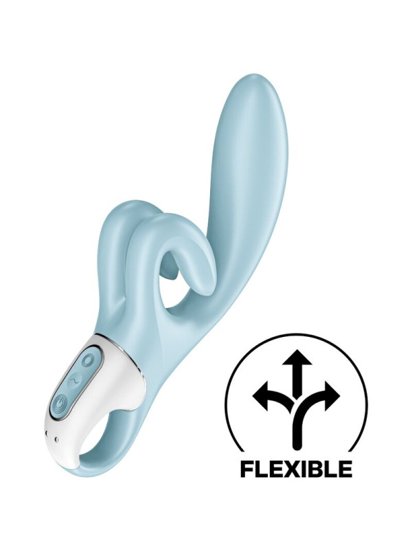 SATISFYER VIBRADOR RABBIT ESTIMULACIÓN INVERTIDA AZUL DE LA MARCA SATISFYER VIBRATOR