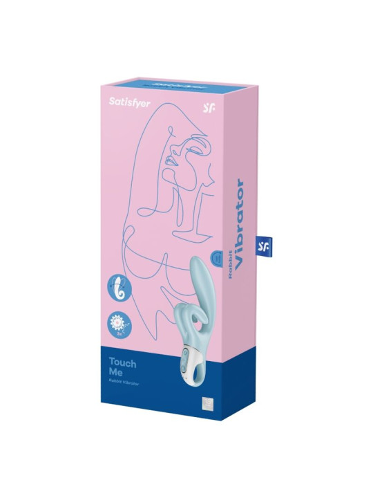 SATISFYER VIBRADOR RABBIT ESTIMULACIÓN INVERTIDA AZUL DE LA MARCA SATISFYER VIBRATOR