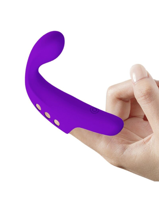VIBRADOR DE DEDO RECARGABLE 10 MODOS SILICONA SUAVE DE LA MARCA PRETTY LOVE SMART