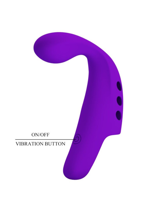 VIBRADOR DE DEDO RECARGABLE 10 MODOS SILICONA SUAVE DE LA MARCA PRETTY LOVE SMART