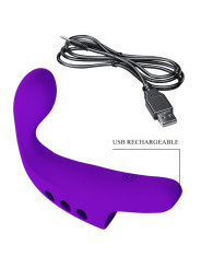 VIBRADOR DE DEDO RECARGABLE 10 MODOS SILICONA SUAVE DE LA MARCA PRETTY LOVE SMART