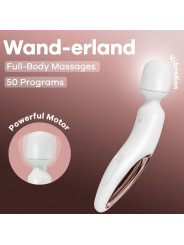 SATISFYER WAND ERLAND VIBRADOR MASAJEADOR SILICONA BLANCO DE LA MARCA SATISFYER WAND