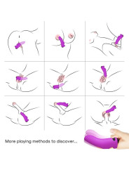 VIBRADOR DEDAL AURORA 9 MODOS SILICONA MÉDICA DE LA MARCA ARMONY VIBRATORS