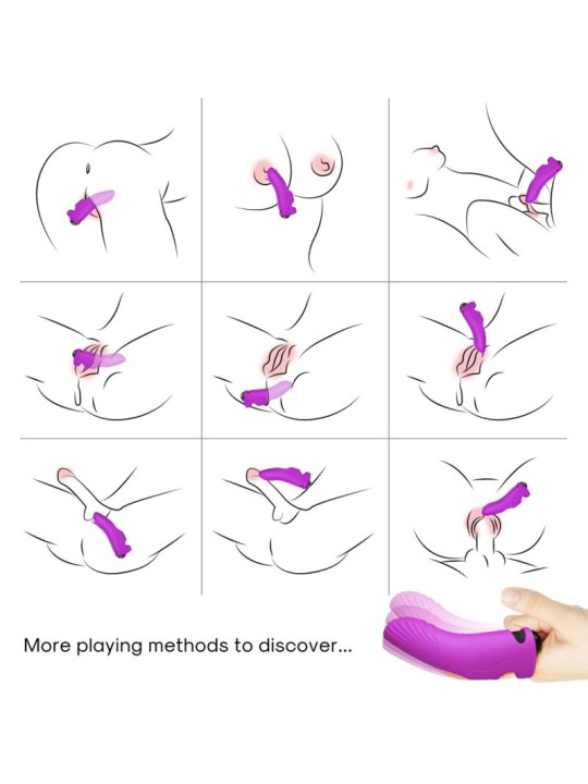 VIBRADOR DEDAL AURORA 9 MODOS SILICONA MÉDICA DE LA MARCA ARMONY VIBRATORS