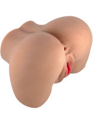 MASTURBADOR REALISTA DOBLE ENTRADA VIBRADOR CONTROL REMOTO DE LA MARCA CRAZY BULL