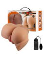 VIBRADOR REALISTA DOBLE AGUJERO CRAZY BULL CON CONTROL REMOTO DE LA MARCA CRAZY BULL