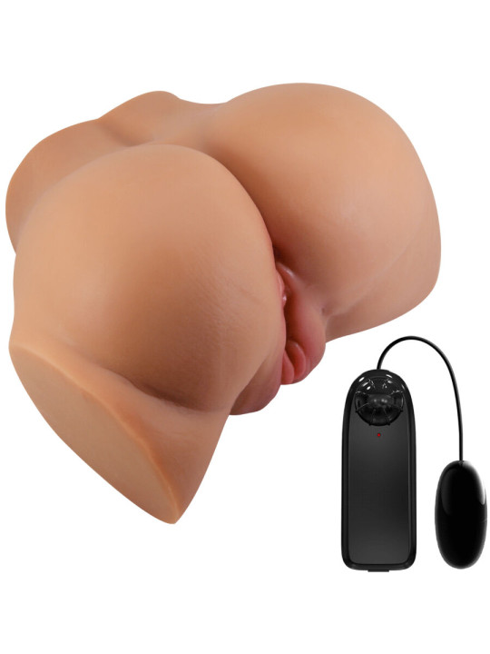 VIBRADOR REALISTA DOBLE AGUJERO CRAZY BULL CON CONTROL REMOTO DE LA MARCA CRAZY BULL