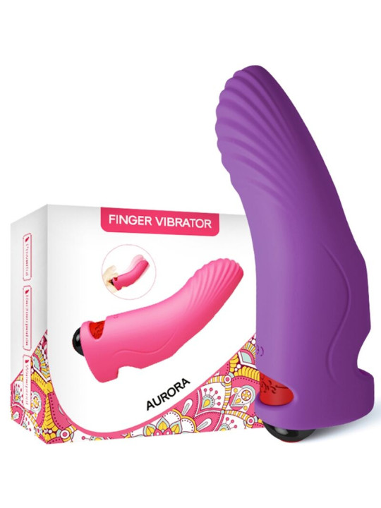 VIBRADOR DEDAL AURORA 9 MODOS SILICONA MÉDICA DE LA MARCA ARMONY VIBRATORS