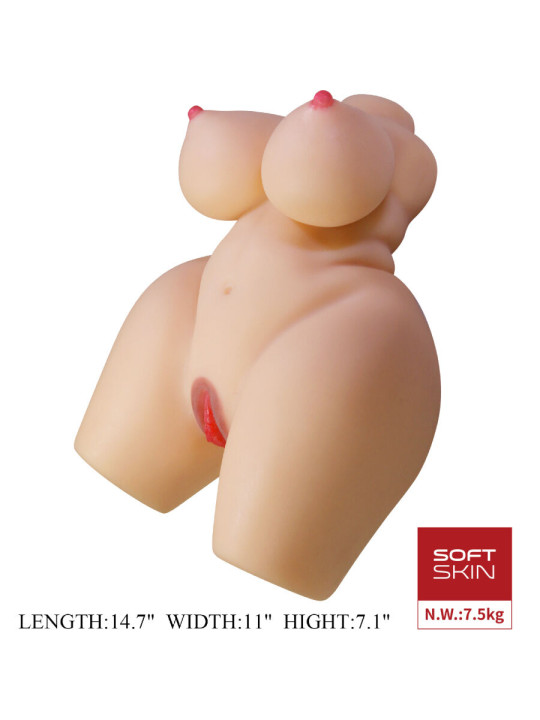Torso Femenino Grace Realista Vaginal Anal 7.5 kg DE LA MARCA CRAZY BULL