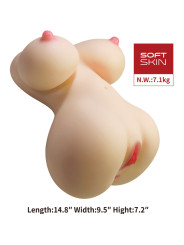 TORSO FEMENINO REALISTA FIONA 7.1KG VAGINAL Y ANAL DE LA MARCA CRAZY BULL