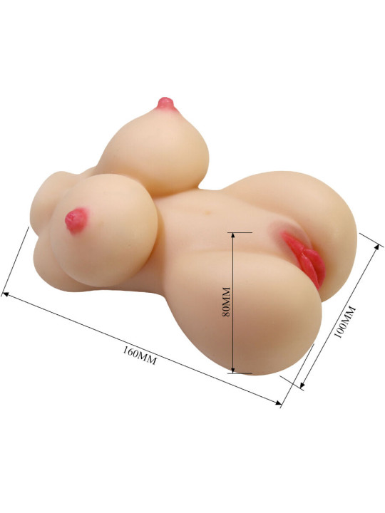 TORSO FEMENINO MINI REALISTA VAGINA PLACER COMPACTO 497G DE LA MARCA CRAZY BULL