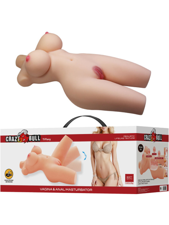 TIFFANY TORSO FEMENINO REALISTA VAGINA ANAL 5.5KG DE LA MARCA CRAZY BULL