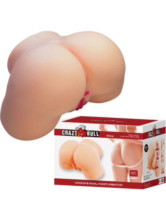 OLIVIA TRASERO FEMENINO REALISTA VAGINA ANAL 5.5KG DE LA MARCA CRAZY BULL