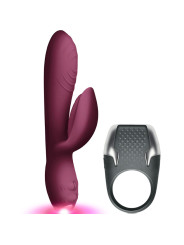 KIT VIBRADOR RABBIT Y ANILLO PENEANO CON LED LAMOUR DE LA MARCA CLIMAXIMUM