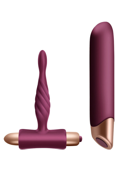 KIT VIBRADOR Y PLUG ANAL PRINCIPIANTES PAREJAS MIYANA PHAROS DE LA MARCA CLIMAXIMUM