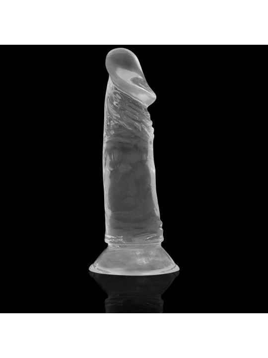 DILDO TRANSPARENTE VENTOSA 16.5CM JELLY HIPOALERGÉNICO DE LA MARCA X RAY