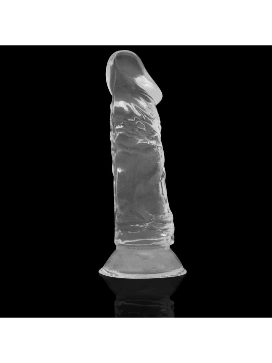 DILDO TRANSPARENTE VENTOSA 16.5CM JELLY HIPOALERGÉNICO DE LA MARCA X RAY