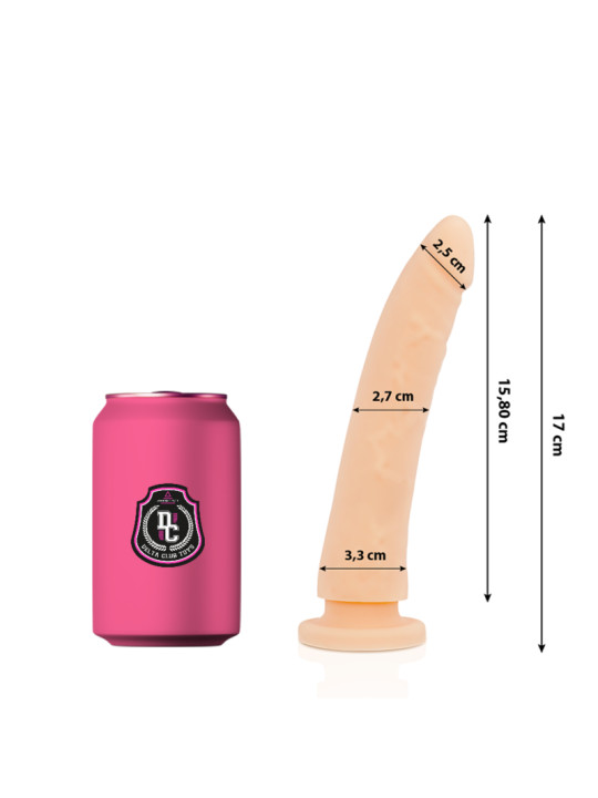 DILDO REALISTA SILICONA MÉDICA 17CM NATURAL SEGURO DE LA MARCA DELTACLUB
