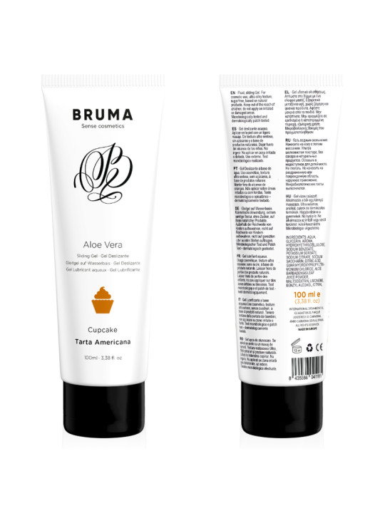 GEL LUBRICANTE SABOR TARTA AMERICANA CON ALOE VERA 100ML DE LA MARCA BRUMA