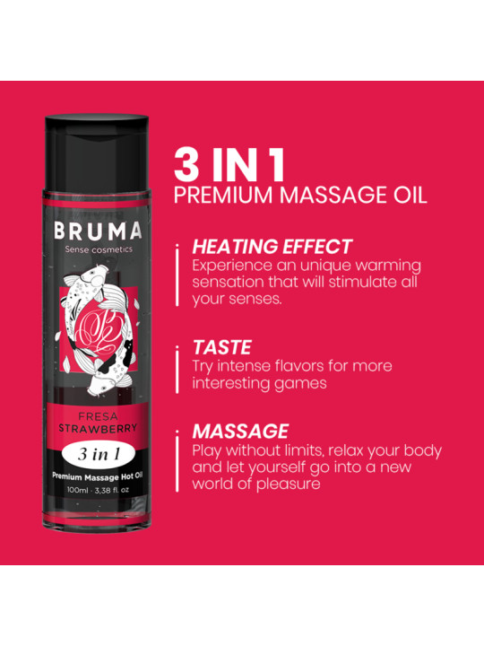 ACEITE MASAJE CALOR FRESA 3 EN 1 BRUMA 100ML DE LA MARCA BRUMA