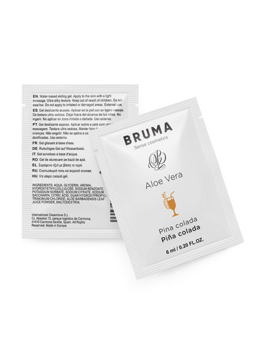 GEL LUBRICANTE SABOR PIÑA COLADA CON ALOE VERA 6ML DE LA MARCA BRUMA