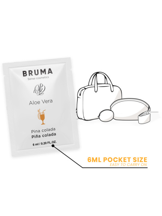 GEL LUBRICANTE SABOR PIÑA COLADA CON ALOE VERA 6ML DE LA MARCA BRUMA