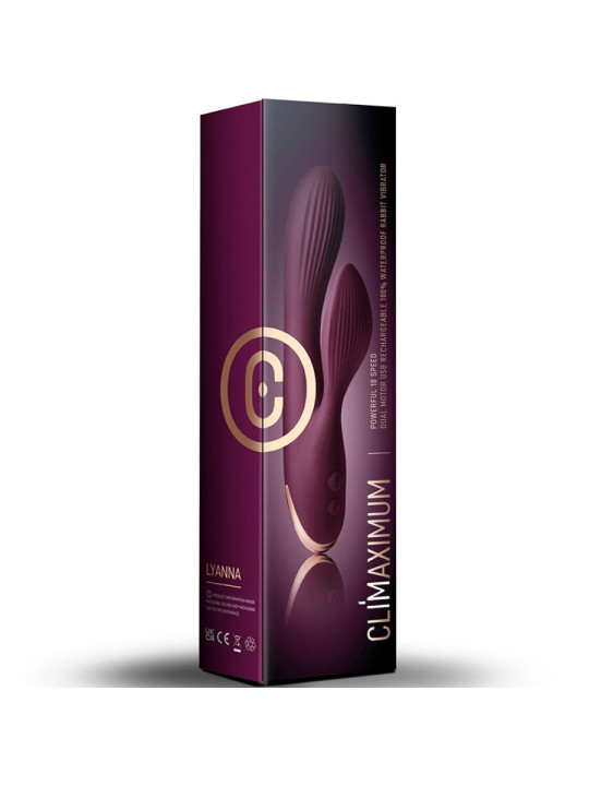 VIBRADOR RABBIT DUAL LYANNA ESTIMULACIÓN CLÍTORIS PUNTO G DE LA MARCA CLIMAXIMUM