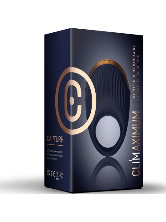 ANILLO VIBRADOR PENE SILICONA MÉDICA 10 MODOS AGUA IPX7 DE LA MARCA CLIMAXIMUM