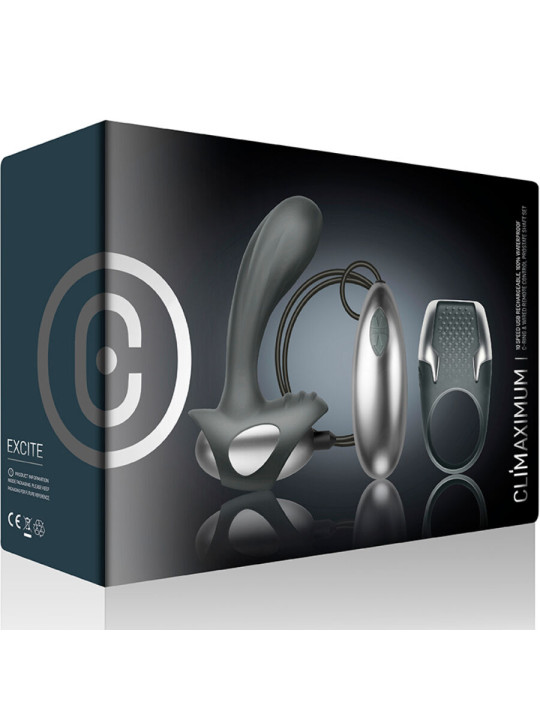 ANILLO VIBRADOR PENE Y MASAJEADOR PRÓSTATA 10 VELOCIDADES DE LA MARCA CLIMAXIMUM