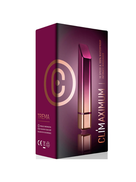 VIBRADOR LABIAL TREMA 10 VELOCIDADES RESISTENTE AGUA DE LA MARCA CLIMAXIMUM