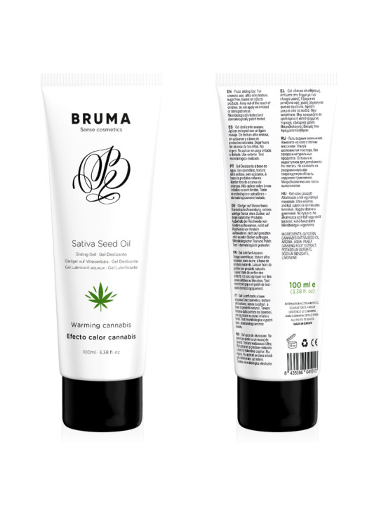 GEL LUBRICANTE EFECTO CALOR SABOR CANNABIS 100ML DE LA MARCA BRUMA