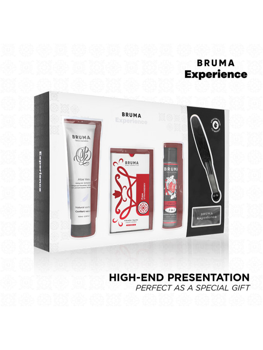 KIT SENSUAL FRESA LUBRICANTE VIBRADOR MASAGE PLUMA SEDA DE LA MARCA BRUMA