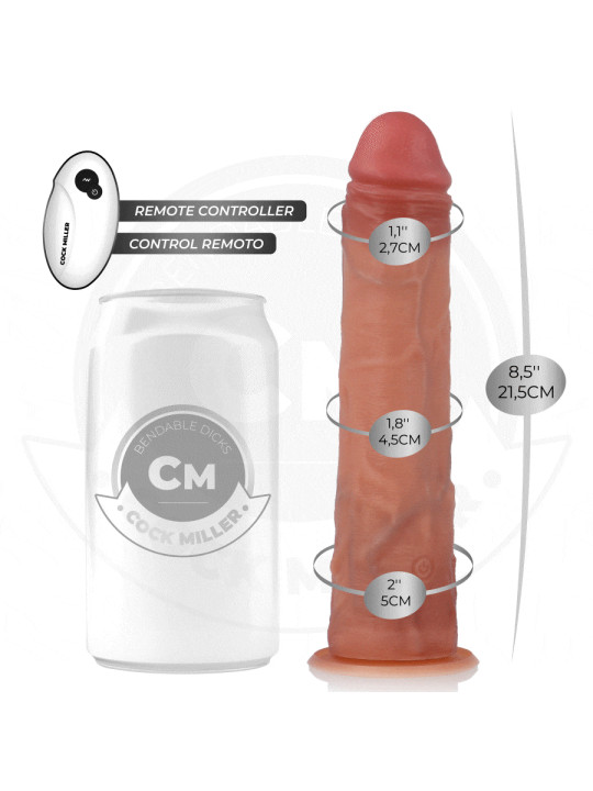 DILDO HIPERREALISTICO VIBRADOR CONTROL REMOTO SILICONA DE LA MARCA COCK MILLER