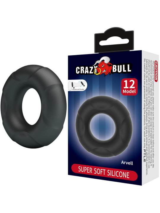 ANILLO SEXUAL SILICONA AJUSTABLE ARVELL MODELO 12 DE LA MARCA CRAZY BULL