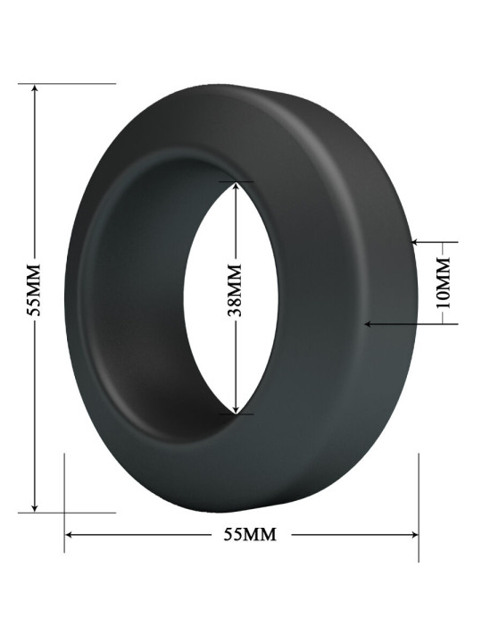 ANILLO VIBRADOR SILICONA AJUSTABLE PLACER MASCULINO DE LA MARCA CRAZY BULL