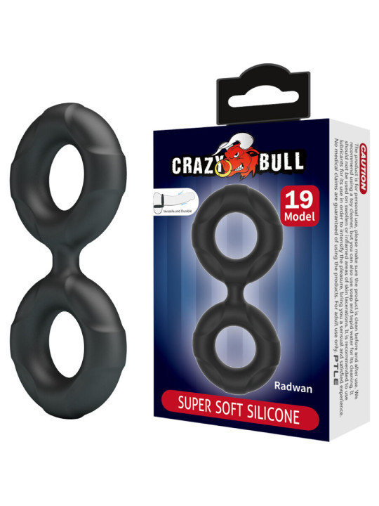 ANILLO DOBLE SILICONA CRAZY BULL RADWAN CONTROL EYACULACIÓN DE LA MARCA CRAZY BULL