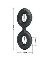 ANILLO DOBLE SILICONA CRAZY BULL RADWAN CONTROL EYACULACIÓN DE LA MARCA CRAZY BULL
