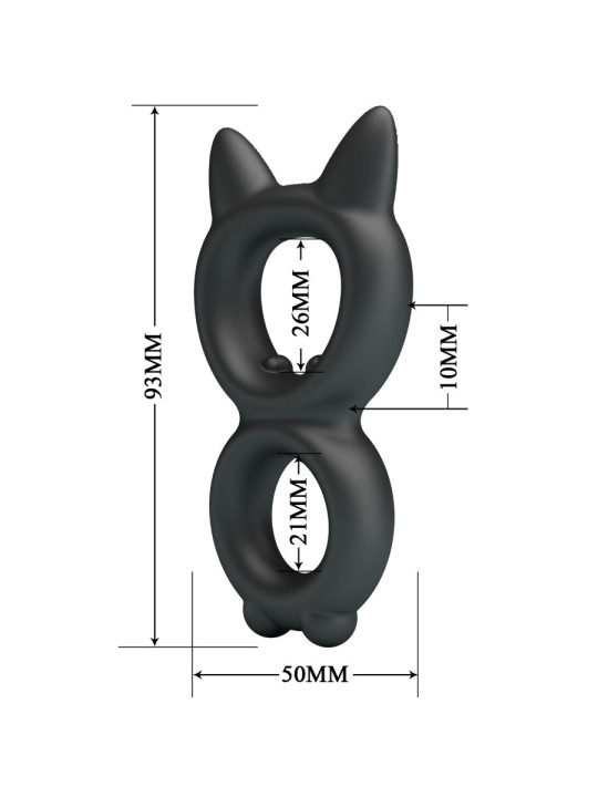 ANILLO DOBLE SILICONA CRAZY BULL TORAN ESTIMULACIÓN ERÓTICA DE LA MARCA CRAZY BULL