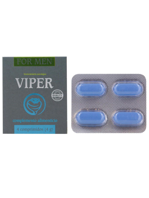 VIPER SUPLEMENTO ENERGÍA Y POTENCIA MASCULINA 4 CAPS DE LA MARCA COBECO PHARMA