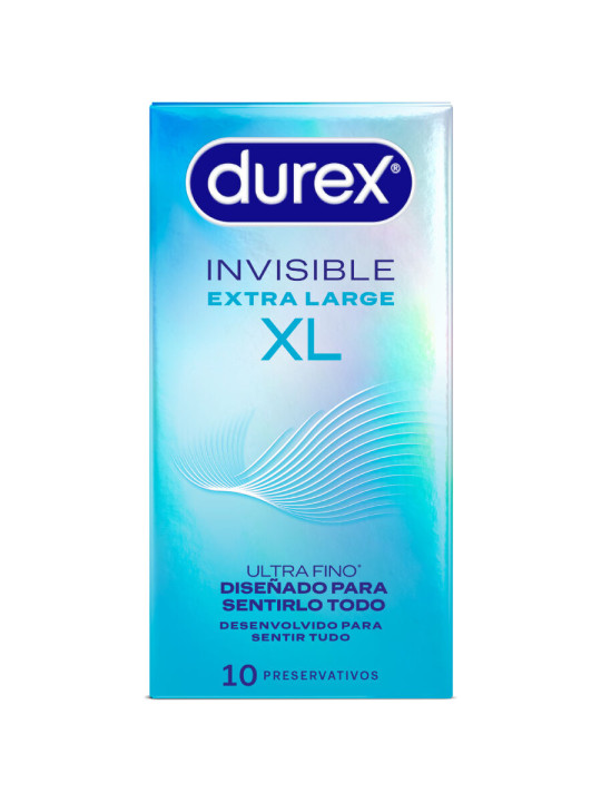 DUREX - PRESERVATIVOS INVISIBLE XL 10 UNIDADES DE LA MARCA DUREX CONDOMS