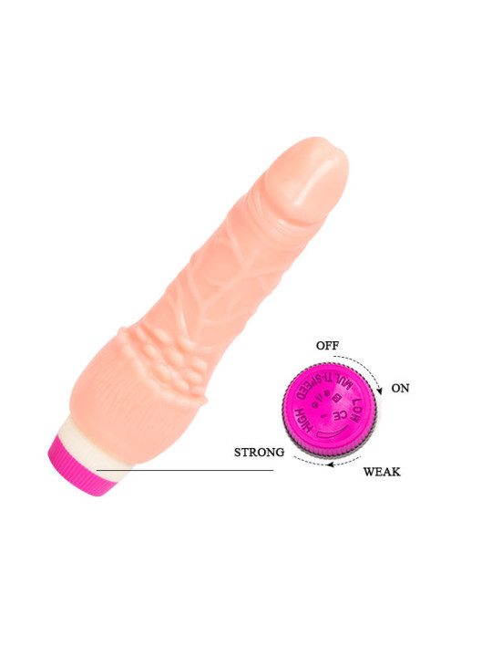 VIBRADOR REALISTA WAVES OF PLEASURE 19.5 CM VIBRACIÓN REGULABLE DE LA MARCA BAILE