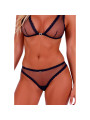 PASSION BELISSANA SET SUJETADOR TANGA AZUL L XL