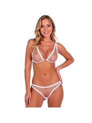 PASSION BELISSANA SET SUJETADOR TANGA BLANCO S M