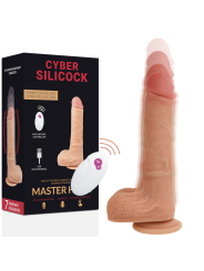 MASTER HUCK DILDO REALISTA CON CONTROL REMOTO 20.9 CM DE LA MARCA CYBER SILICOCK