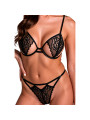 PASSION RESILQUE SET SUJETADOR TANGA NEGRO S M