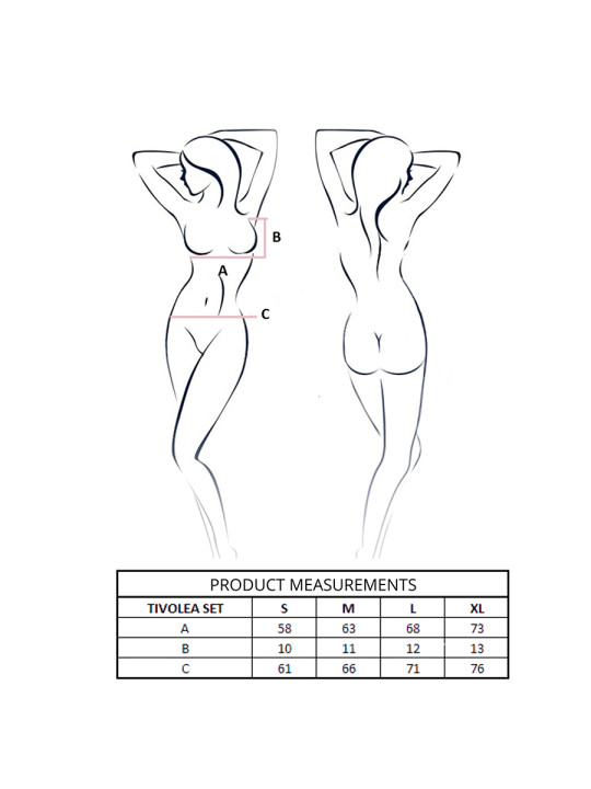 PASSION TIVOLEA SET SUJETADOR TANGA ROSA CLARO L XL