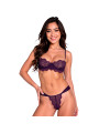 PASSION TIVOLEA SET SUJETADOR TANGA VIOLETA S M