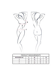 PASSION BELISSANA SET SUJETADOR TANGA VIOLETA L XL